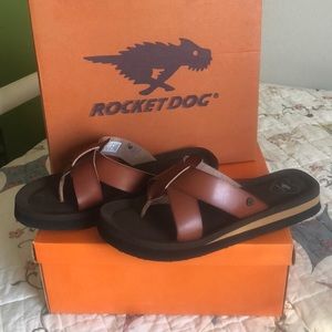 Rocket Dog flip flops size 10M.  Brown.  Like new.